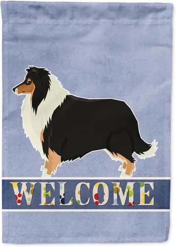 Miniatura 96 de Caroline's Treasures CK3704GF Bandera de jardín de bienvenida de Akita Shepherd Black and Tan - Bandera decorativa para patio exterior, patio