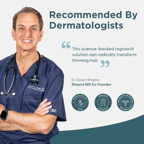 Miniatura 6 de Shapiro MD Hair Growth Experts Minoxidil Solución tópica al 5% para el crecimiento del cabello de los hombres, el suero promueve el crecimiento