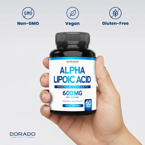 Miniatura 7 de Ácido alfa lipoico de 600 mg por porción, 60 cápsulas, potente antioxidante para neuropatía y salud cardiovascular (suplemento ALA) - Probado por