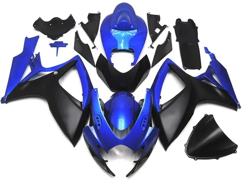 Miniatura 285 de Kit de carenado de inyección azul, negro y blanco para Suzuki GSXR600 GSX750 2006 2007 GSXR 600 GSX-R750 06 07 ABS Carenado de plástico completo
