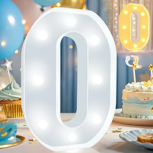 Miniatura 26 de Pooqla Letras con luces LED de marquesina, letras decorativas iluminadas en blanco cálido y blanco frío, letras del alfabeto iluminadas para niños