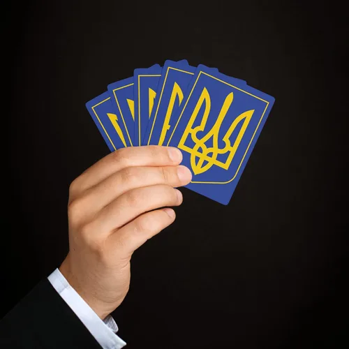 Miniatura 4 de Brian Bula Naipes de Ucrania Cartas de póquer únicas con el escudo de armas de Ucrania para apoyar a Ucrania