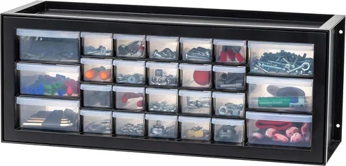 Miniatura 12 de IRIS USA Cajones de almacenamiento pequeños de plástico, 10 cajones - 2 paquetes, caja de herramientas para maestros apilable, organizador de piezas