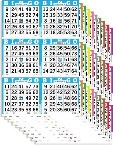 Miniatura 8 de Libros de bingo – 3 caras, 10 páginas cada una, 100 libros de juegos desechables – Hojas de Dauber Bold – Tarjetas de bingo reciclables