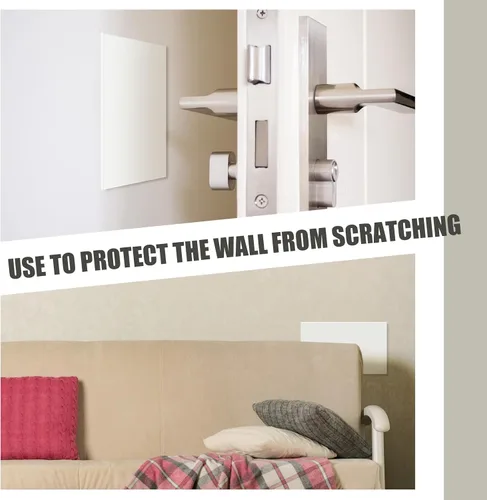 Miniatura 6 de Frienda Placa de pared de goma autoadhesiva de 5 x 3 pulgadas, placa de pared en blanco sin tornillos, cubierta de orificio de parche decorativa