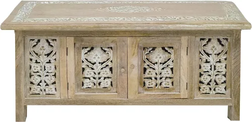 Miniatura 12 de Lightnpro - Mesa de centro de madera hecha a mano – Mesa central rectangular plegable premontada para sala de estar con revistas y almacenamiento