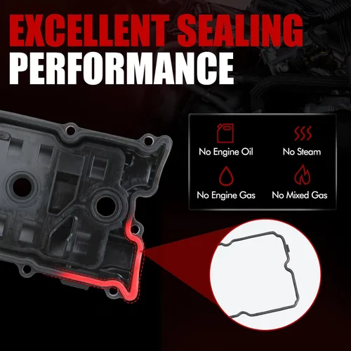Miniatura 6 de MITZONE Juego de tapas de válvula izquierda y derecha con pernos de junta compatible con Nissan Pathfinder Infiniti QX4 3.5L 2002-2004 Reemplazar