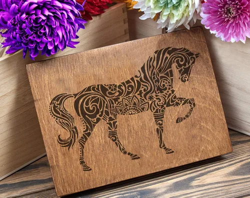 Miniatura 2 de GSS Designs - Plantilla de decoración de pared de caballo, plantilla de caballo de mandala (12 x 16 pulgadas), plantilla de pintura cortada