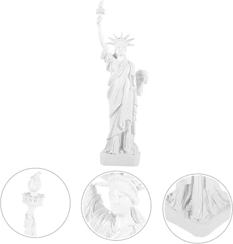 Miniatura 4 de Yardwe Estatua de resina modelo New York Souvenir Lady Figurine Mesa Diseño Decoración Artware
