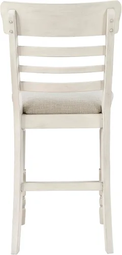 Miniatura 7 de Lexicon Héloïse - Silla de altura de mostrador (juego de 2), color blanco antiguo