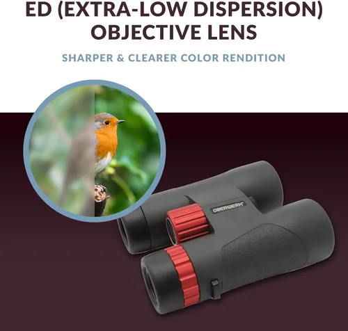 Miniatura 7 de Oberwerk Binoculares Sport ED 8x42 – Prismáticos profesionales para adultos/senderismo y exteriores/observación de aves de nivel avanzado/armadura