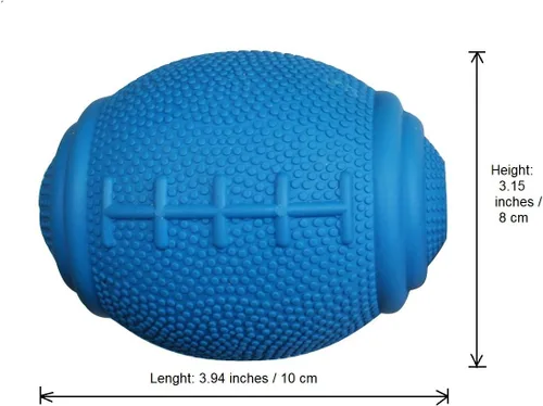 Miniatura 2 de Tricky Treat Rugby Ball - Dispensador de golosinas para perros, impresionante alivio de ansiedad y aburrimiento, diversión y juguete básico