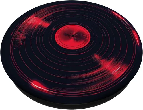 Miniatura 2 de Red Vinyl Record Player Vinyl Collector Retro Music Lover PopSockets Adhesive PopGrip