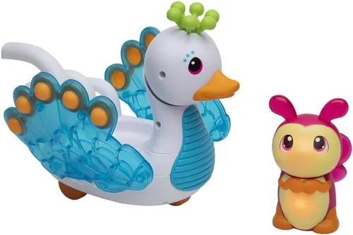 Miniatura 3 de Playskool Glo Friends - Hugbug & Harmony Pop, Push & Roll! - Vehículo cisne - Insecto brillante - Juguete SEL - A partir de 2 años