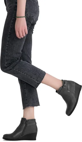 Miniatura 2 de Jeossy Botas de cuña 9636 para mujer Cómodas botas de cuña con cremallera lateral