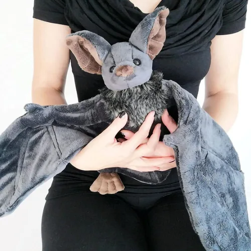 Enivtfz Juguetes de Peluche de Murciélago Grande de 12", Animal de Peluche Murciélago Gótico Espeluznante Murciélagos Realistas Muñeco de Peluche