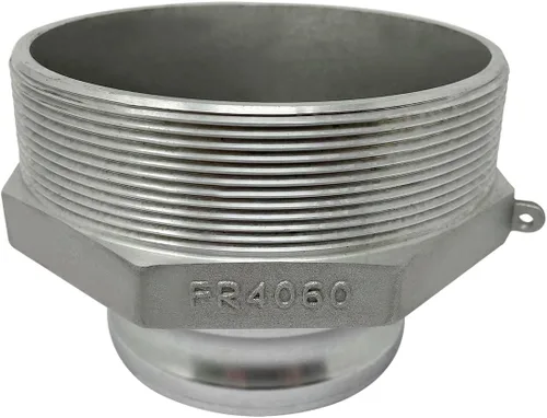 Miniatura 15 de Gloxco Tipo F de aluminio leva y ranura de montaje, adaptador Camlock macho de 2" x 2" NPT macho (CAM-20-F-AL)