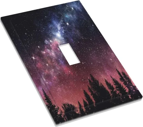 Miniatura 182 de Cubiertas de placa de pared de 3 gang con interruptor de luz de triple palanca, en negro y dorado con esplendor de oro rosa, estampado floral