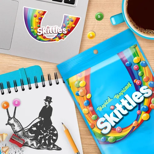 Miniatura 6 de Skittles Tropical, Mega Pack, 11.28oz/320gm