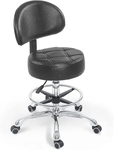 Grace&Grace Taburete giratorio de altura ajustable con asiento extra grande extra grueso para máxima comodidad para salón, estudio, tienda, cocina
