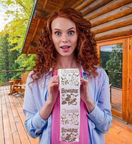 Miniatura 2 de Printed TP Beware of Moose Poop - Papel higiénico impreso para broma, sorpresa, decoración de baño, regalo novedoso para hombres, mujeres, amigos