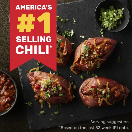 Miniatura 6 de HORMEL Chili Chile a base de plantas con frijoles (paquete de 12), 14 onzas, 0.78 oz de proteína por porción, sin gluten, sin huevos, sin lácteos