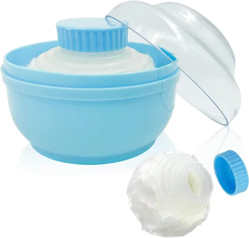 Miniatura 11 de Caja de soplo de polvo de bebé sin BPA, grande de 2.8 pulgadas, estuche de polvo esponjoso para después del baño, contenedor de polvo