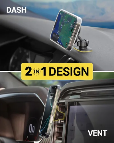 Miniatura 3 de Scosche MagSafe - Soporte magnético para teléfono para salpicadero de automóvil y ventilación con rotación de 360°, soporte de teléfono celular 2