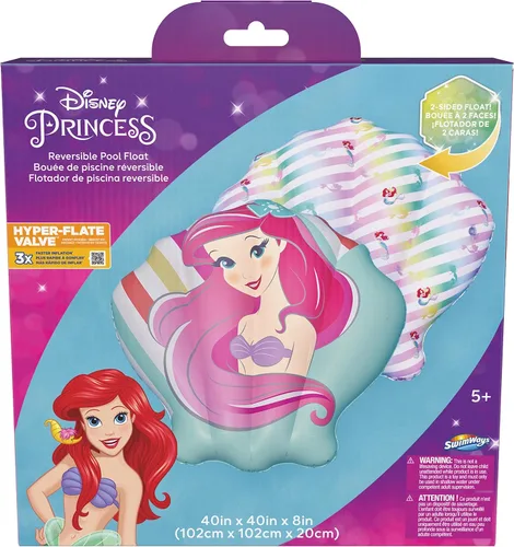 Miniatura 7 de Swimways Disney Princess Ariel - Barco reversible, flotadores inflables para piscina y juguetes de piscina para niños, accesorios de piscina