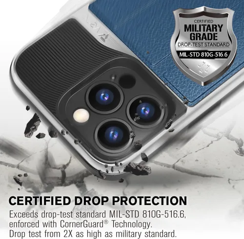Miniatura 5 de VENA Funda tipo cartera compatible con Apple iPhone 13 Pro (15.49 cm), vCommute (protección contra caídas de grado militar) Funda de cuero con tapa