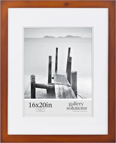 Miniatura 12 de Gallery Solutions - Marco de fotos negro plano de 8 x 10 pulgadas - Soporte de mesa o pared - Para fotos de 5 x 7 pulgadas con doble paspartú blanco