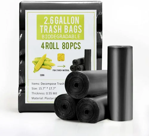 Miniatura 12 de Jaoul Bolsas de basura de 1.2 galones, bolsas de basura pequeñas, fuertes y sin perfume para cocina, baño, oficina, baño, automóvil, color negro, 80