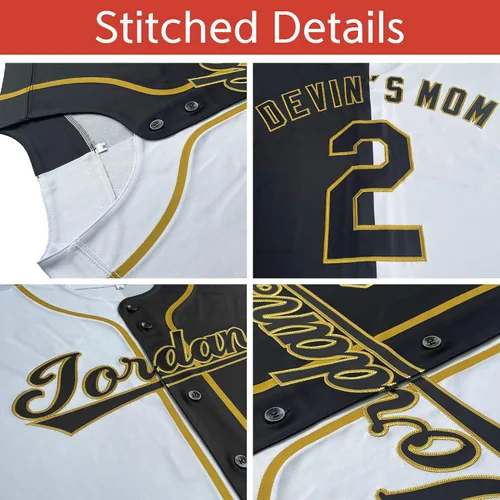 Miniatura 3 de Camiseta de béisbol dividida personalizada con botones y número de nombre cosido personalizado para hombres/mujeres/niños