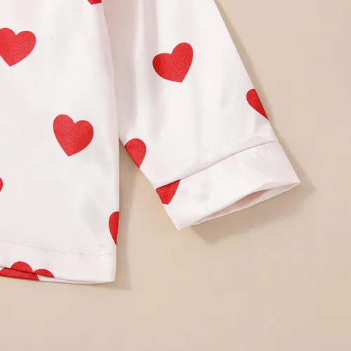 Miniatura 102 de Conjunto de pijama de manga larga con botones para niña pequeña, conjunto de ropa de dormir