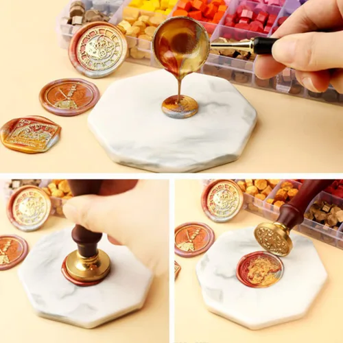 Miniatura 3 de 200 cuentas de sellado de cera para sello de cera, perfectas para tarjetas de Navidad, sobres, invitaciones, paquetes de vino, sellado de letras
