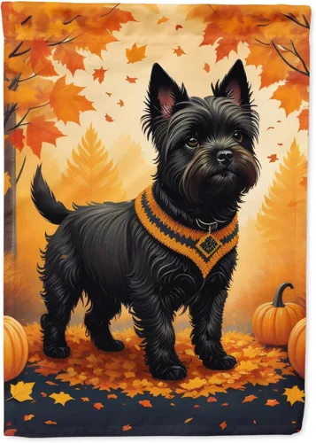 Miniatura 32 de Caroline's Treasures DAC1001GF Affenpinscher - Bandera decorativa para jardín de otoño, decoración para patio exterior, patio, parterres