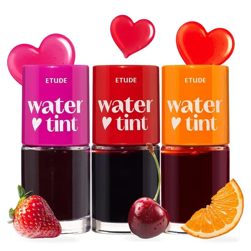 Miniatura 12 de ETUDE Dear Darling Water Tint – Cherry Ade (0.32 onzas) Tinte labial de color vivo con acabado hidratante sin peso y no pegajoso Tinte de labios