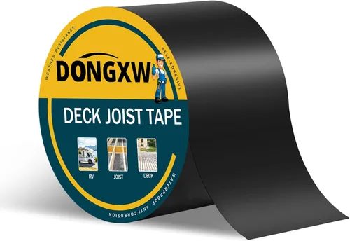 Miniatura 12 de Dongxw Cinta de viguetas para cubiertas, 2 pulgadas x 50 pies, impermeable, cinta adhesiva de butilo para viguetas y vigas de madera, paquete de 6