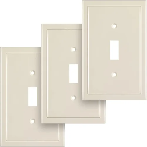 Miniatura 39 de Henne Bery Placa decorativa de pared con borde moderno, tapa de tomacorriente para cubrir enchufe, aleación de zinc maciza duradera