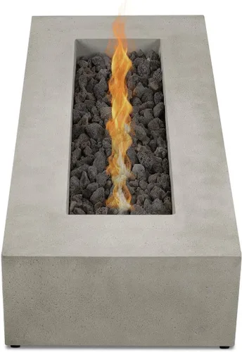 Miniatura 6 de BBQGuys Signature La Valle 1591LP-FLNT - Mesa de fuego rectangular de propano de 72 pulgadas, pedernal