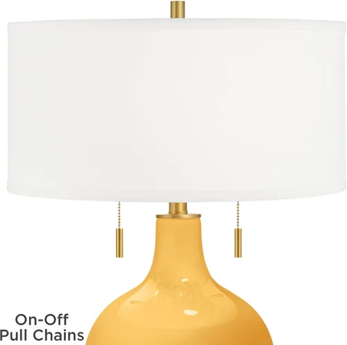 Miniatura 2 de Color + Plus Toby Brass 28" High Marigold Yellow lámpara de mesa Amarillo