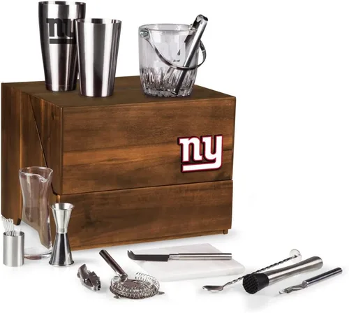 Miniatura 37 de PICNIC TIME NFL Madison Acacia - Juego de herramientas de barra de mesa, kit de camarero con soporte, juego de accesorios de bar