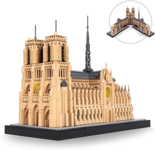 Miniatura 14 de Juego de bloques de construcción micro de Louvre de arquitectura, 3377 piezas de fama mundial modelo arquitectónico, juguetes educativos ladrillos