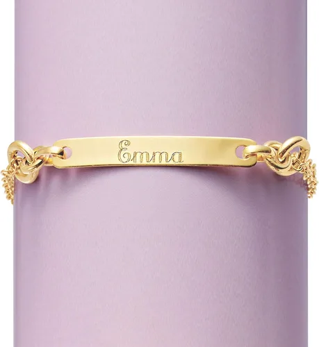 Miniatura 3 de Ross-Simons Italian 14kt Yellow Gold Personalized Id Bracelet
