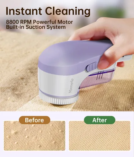 Miniatura 2 de Afeitadora de Tela Recargable, Afeitadora de Suéteres, Removedor de Pelusas Eléctrico con Cuchillas de 6 Hojas, Removedor de Pelusas para Ropa