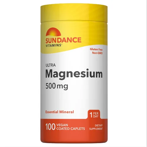 Sundance Suplemento de magnesio | 500 mg | Óxido | 100 comprimidos recubiertos | Vegetariano, sin OMG y sin gluten