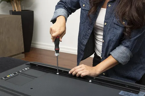 Miniatura 4 de Hangman Percha de TV para exteriores de 32" a 80" hasta 100 libras de perfil bajo VESA sin perno prisionero Montaje en pared Ladrillo Concreto