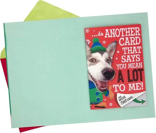 Miniatura 2 de Hallmark Tarjeta de Navidad (perro juguetón, diseño interior de tarjeta)