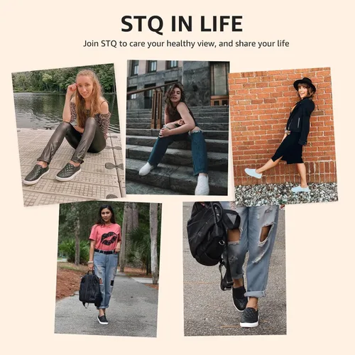 Miniatura 9 de STQ - Mocasines para mujer de espuma viscoelástica, fáciles de poner, cómodos, zapatos para otoño