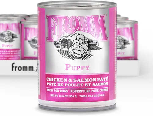 Miniatura 11 de Fromm Comida clásica de paté de pollo y arroz para adultos, comida húmeda prémium para perros, receta de pollo, caja de 12 latas